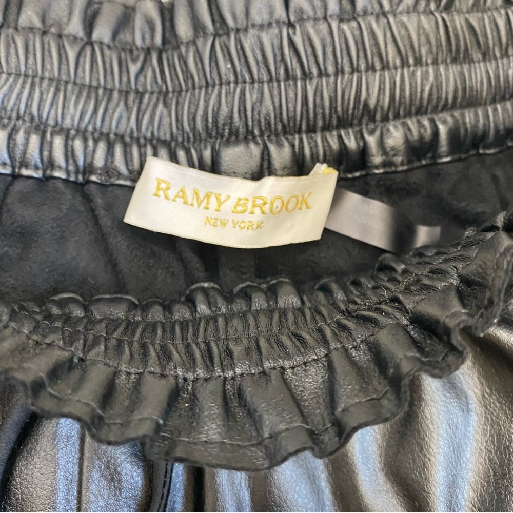 RAMY BROOK Black Faux Leather Samson Pants - Picture 9 of 11